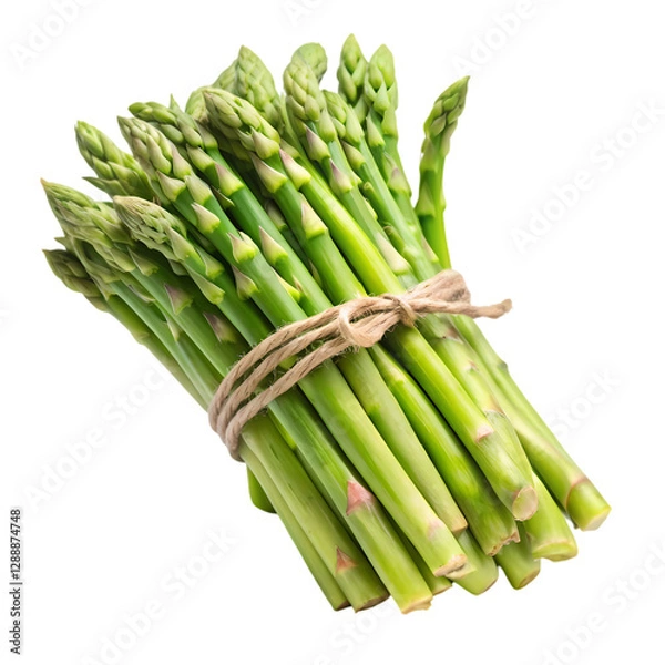 Fototapeta Fresh Green Asparagus: Recipes & Benefits isolated on transparent background