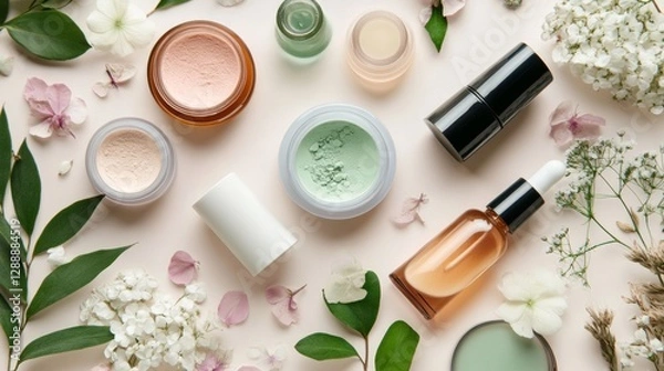 Fototapeta Innovative techniques in cosmetics manufacturing  exploring trends and sustainable practices