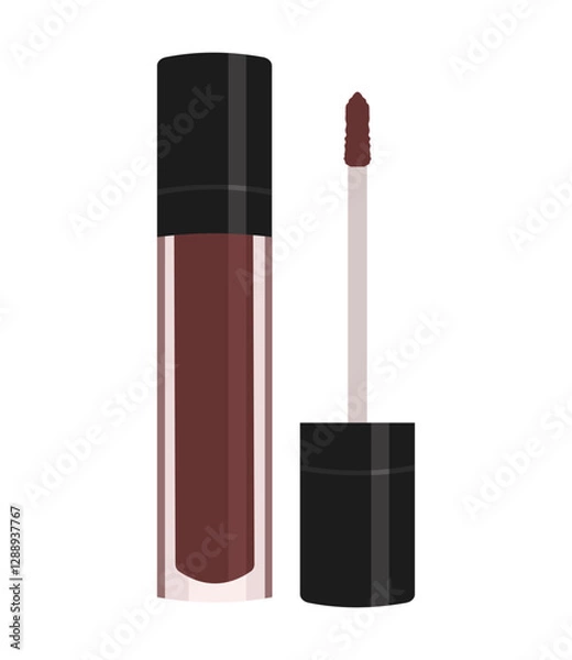 Obraz lipstick, lipgloss, lipmatte icon makeup isolated illustration vector design