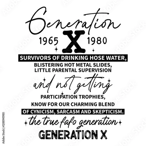 Obraz Generation X SVG