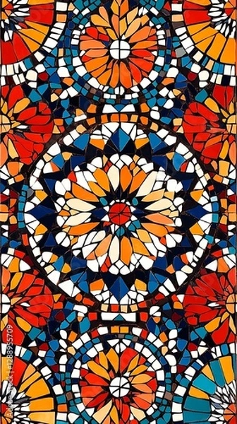 Obraz Colorful mosaic tile pattern background