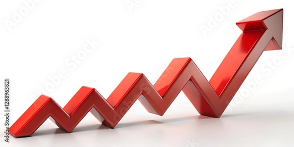 Obraz business graph with arrow