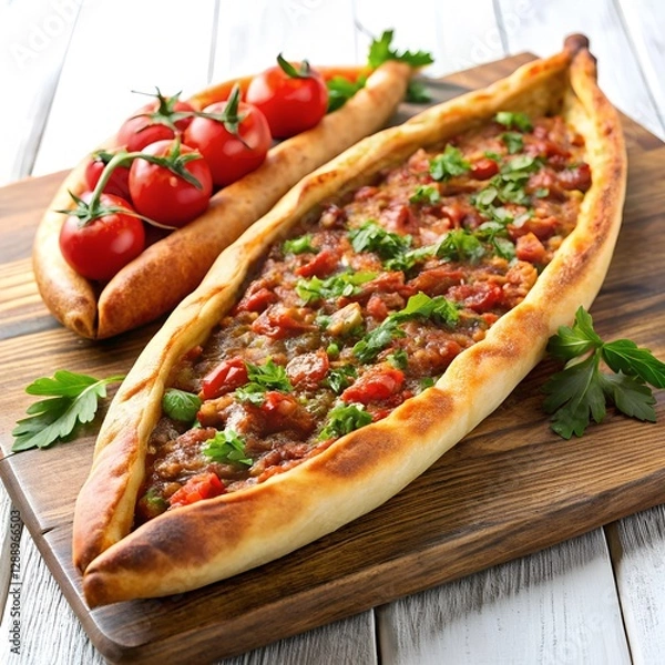 Obraz Turkish Pide with Meat