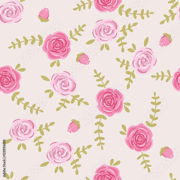 Obraz graphic print. Small floral pattern.