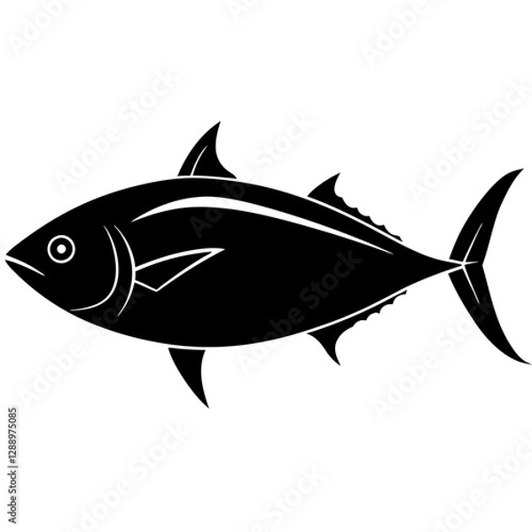 Fototapeta vector illustration of a fish