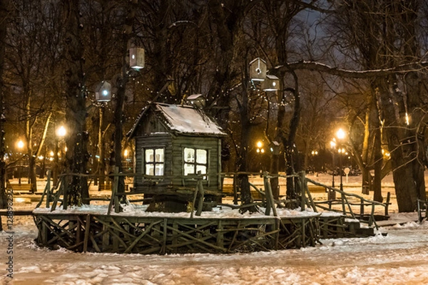 Obraz Зимнее украшение городского парка.