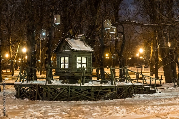 Obraz Зимнее украшение городского парка.