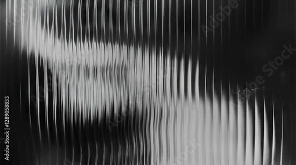 Fototapeta Abstract overlay texture with irregular ribbed transparent pattern for design projects