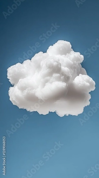 Obraz A massive white cloud floated gracefully across the vast expanse of a clear blue sky during the warm afternoon hours