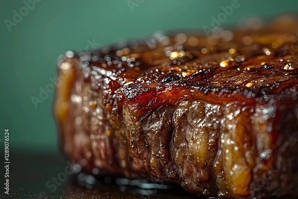 Fototapeta steak and alcohol pairing in an elegant dining setting, featuring a perfectly grilled steak with a premium beverage, book illustration style