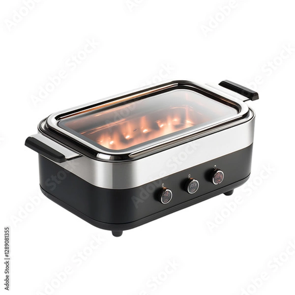 Fototapeta Stylish Portable Food Warmer with Sleek Design Isolated on Transparent Background