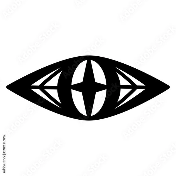 Obraz eye and globe combination logo