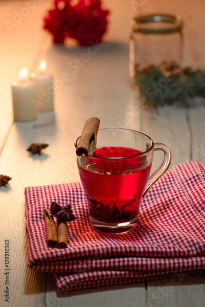 Obraz Hibiscus tea with cinnamon