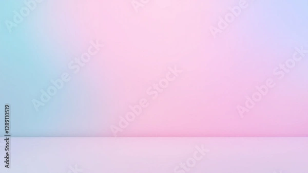 Obraz Vibrant Neon Soft Pastel Gradient Background in Pink and Blue Tones with Smooth Blur Effect