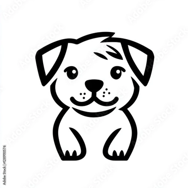 Fototapeta dog icon