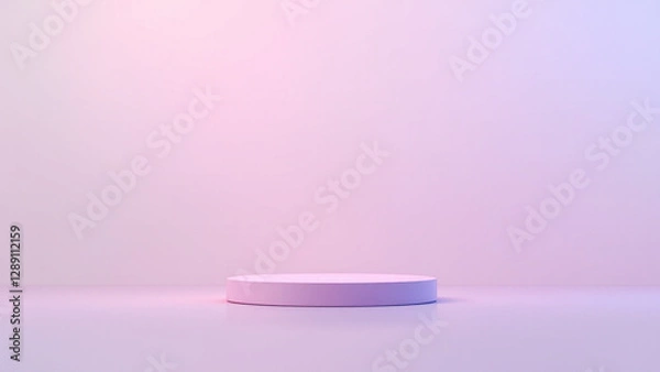 Obraz Luxury Product Showcase Vibrant Neon Soft Pastel Gradient Background in Pink and Blue Tones with Smooth Blur Effect