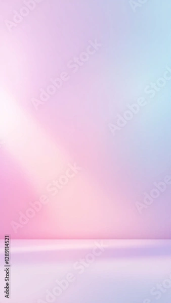 Obraz Vibrant Neon Soft Pastel Gradient Background in Pink and Blue Tones with Smooth Blur Effect