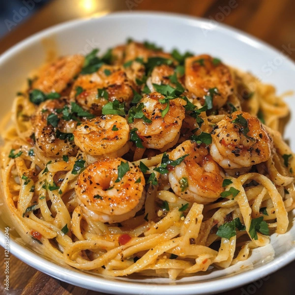 Obraz shrimp pasta