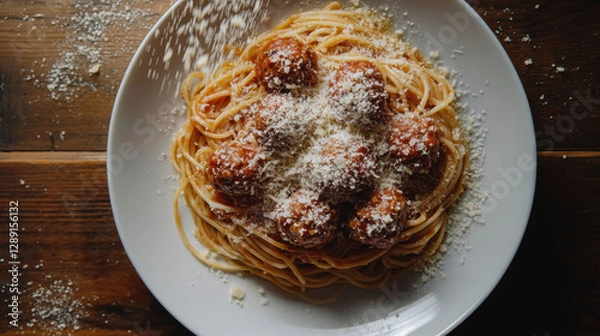 Obraz pasta with meatballs
