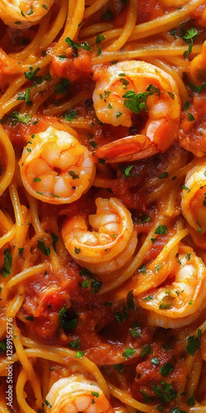 Obraz shrimp pasta