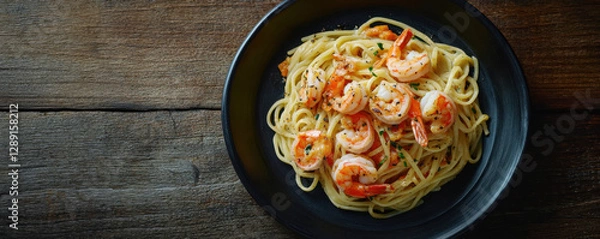 Obraz shrimp pasta