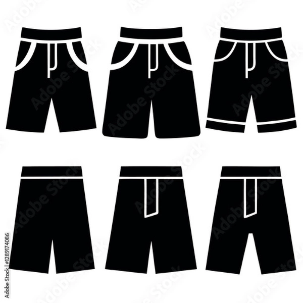 Fototapeta Vector Illustration of Various Shorts Styles