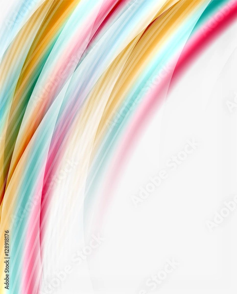 Fototapeta Glossy translucent wave vector template
