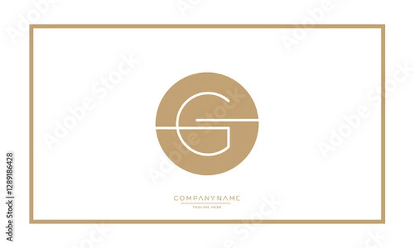Obraz G, GG Alphabet letters logo monogram vector icon