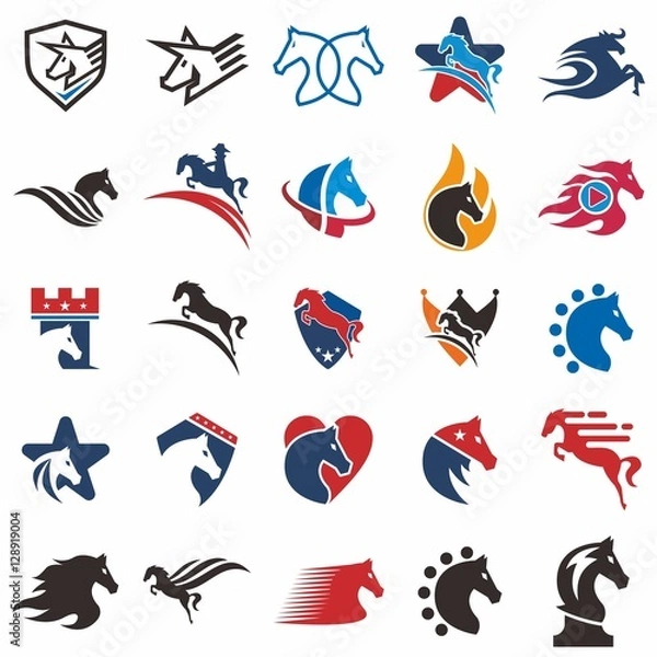 Obraz Horses Logo Set