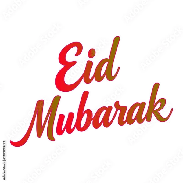 Fototapeta eid Mubarak typography design