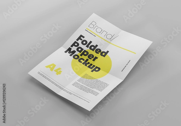 Obraz Folded A4 Paper Mockup
