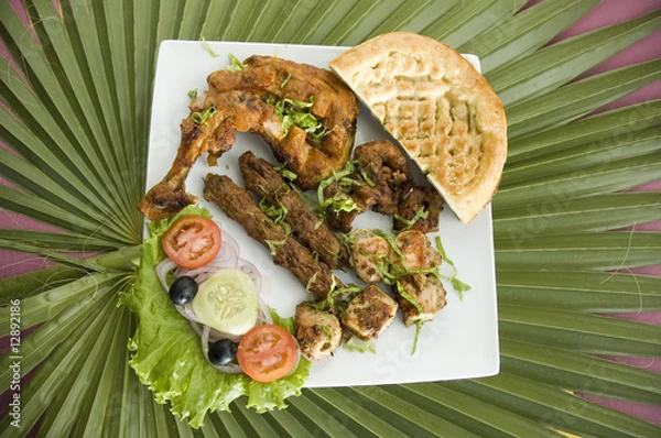 Fototapeta BBQ on Palm