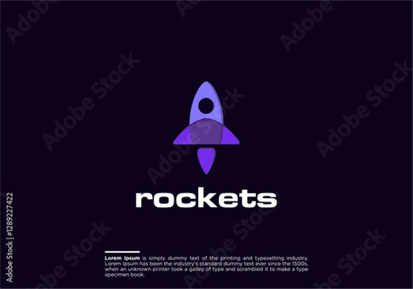 Obraz rocket logo design icon template