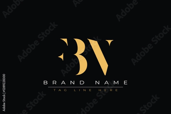 Fototapeta FBN abstract letter logo design. This logo is designed by three abstract letters.
