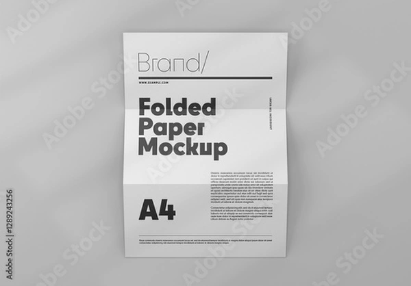 Obraz Folded A4 Paper Mockup