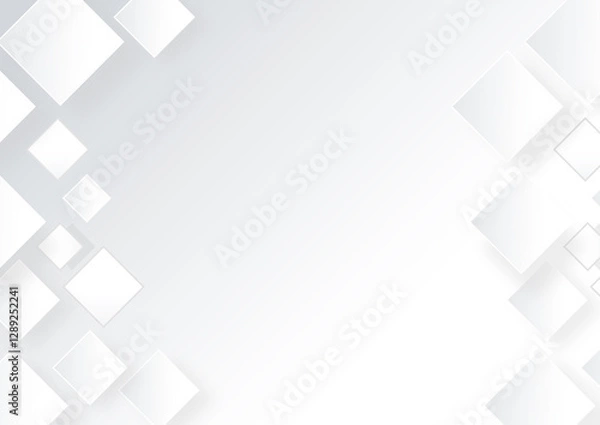 Fototapeta ビジネス向けの幾何学的な白背景イラスト素材