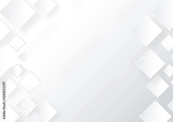 Fototapeta ビジネス向けの幾何学的な白背景イラスト素材