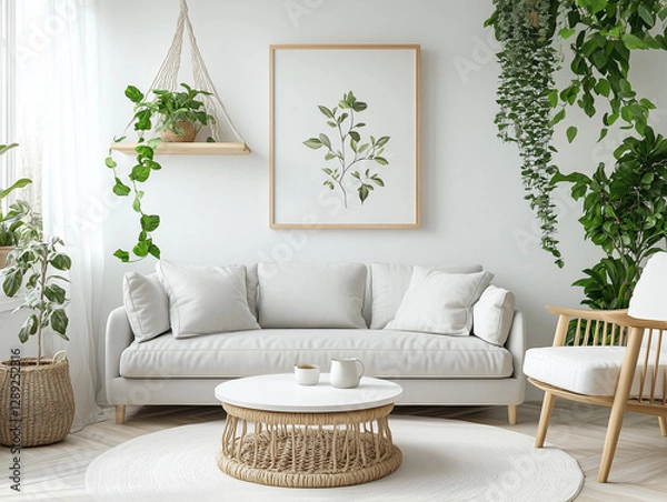Fototapeta Scandinavian Serenity: Bright and Natural Dining Space