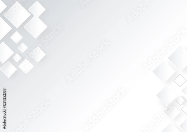 Fototapeta ビジネス向けの幾何学的な白背景イラスト素材