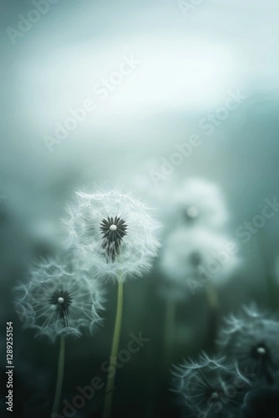 Obraz Dandelion plant in Spring field.
