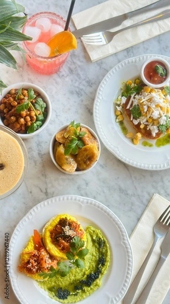 Obraz Caribbean Feast in a table	
