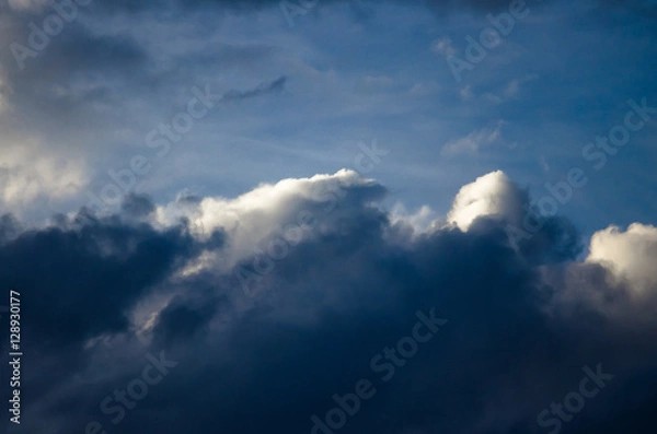 Fototapeta Dark Storm Clouds Boiling in the Dark Evening Sky