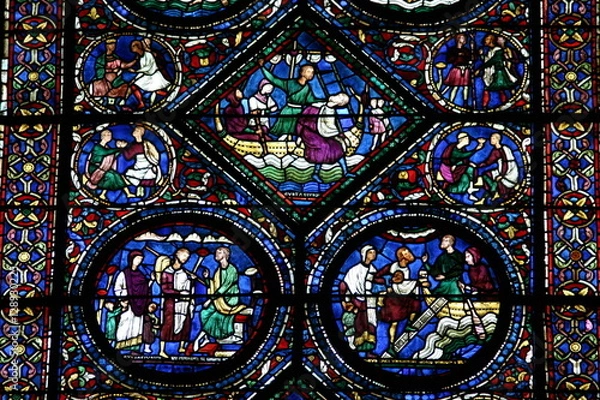 Obraz Stained Glass Window, Chartres Cathedral