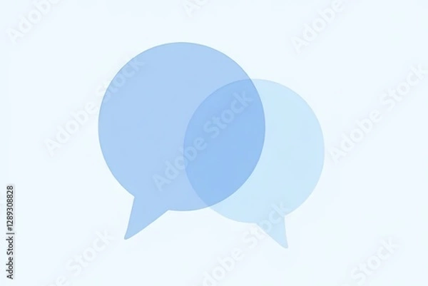 Fototapeta Engaging dialogue bubbles digital communication graphic illustration minimalist setting conceptual view interaction themes
