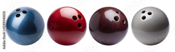Obraz bowling balls isolated on transparent background