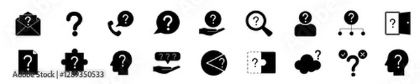 Fototapeta Question icon set. Question icon.