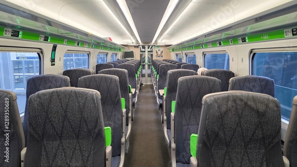 Obraz interior of a passenger train