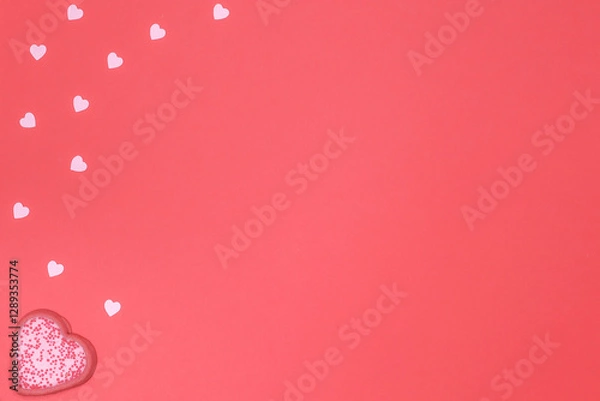 Obraz red hearts background