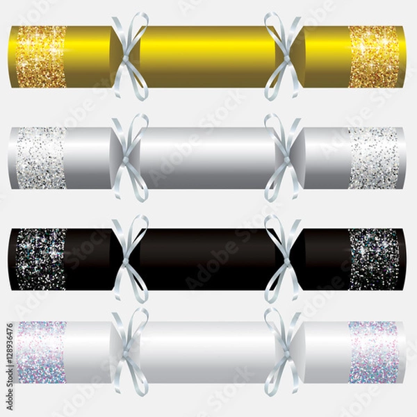 Obraz Glitter Christmas crackers in vector format.
