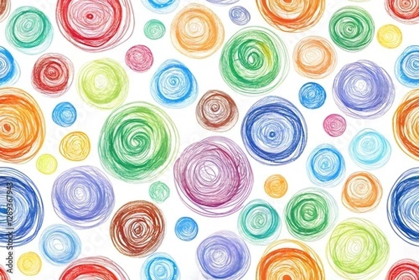 Fototapeta seamless pattern with colorful circles
